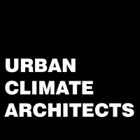 logo Urban Climate Architects, witte tekst op zwart vierkant